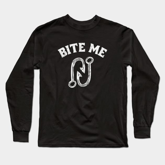 Bite Me Fishing Long Sleeve T-Shirt by sunima